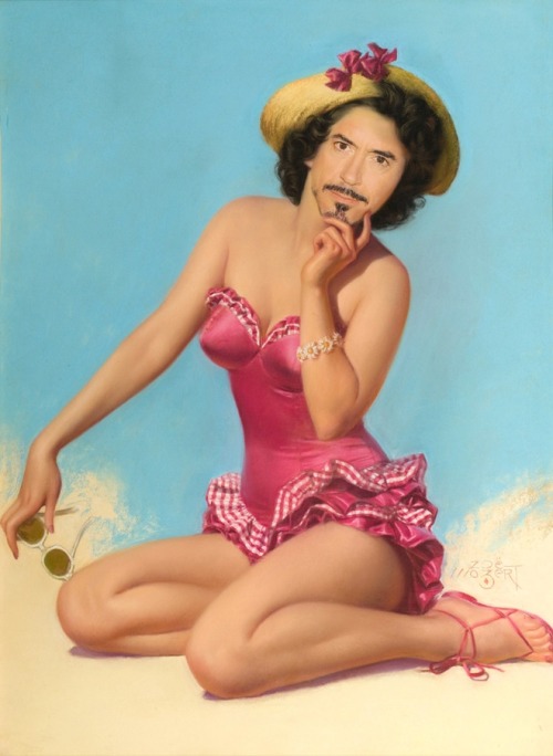 schizo-drummer-boy:  molten-heart:  saving-sgtbarnes:  SO SOME GUY HAS BEEN PHOTOSHOPPING RDJ’S FACE ON PINUP GIRLS FOR A FEW YEARS AND ITS THE MOST IMPORTANT THING EVER WOW I AM SO DONE IM LOGGING OFF BYE WORLD  c0mmandercat how can I not reblog this