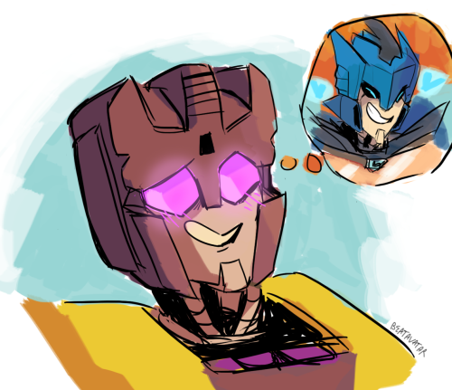 [swindle Voice] Crush?? Ha . Why Would I Have?? A Crush On That Old Racer Bot Turned Bartender?? Thats