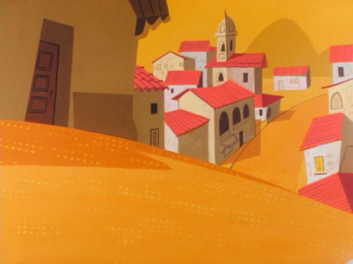 Backgrounds by Tom O'Loughlin from Warner Brothers Looney Tunes cartoon “The Pied Pi