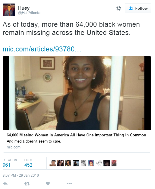 64,000 Missing Women in America All Have One Important Thing in Common