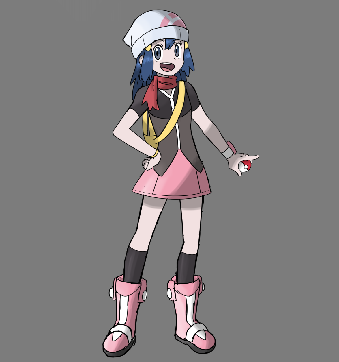 Pokémon BDSP Character REDESIGN - DAWN - By @nemira_art on Itaku