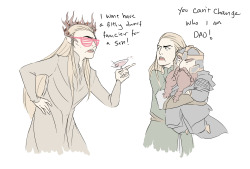 uncreativeart:  Thranduil just cant deal