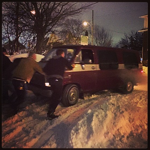 Touring during #canadian winter is a tough customer! The night of the DAYGLOS concert was our first 