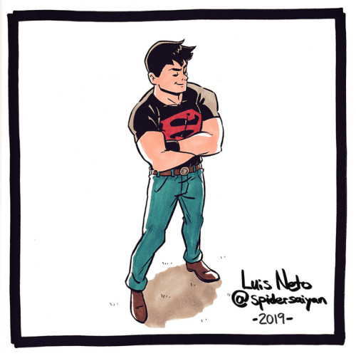 For Day-17 of Inktober 2019, I drew Superboy. Hope ya like it! :D