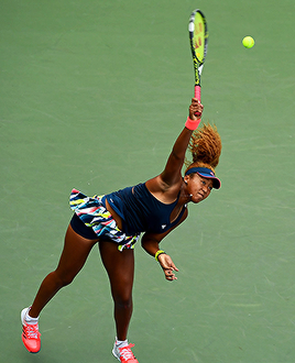 youreunattractiveinside:  *ahem!* This is 18 yr. old Naomi Osaka’s US Open debut. :) Her road so far: Round 1: upset Coco Vandy 64-77, 6-3, 6-4 Round 2: def. Ying-Ying Duan 6-4, 77-63 She plays Madison Keys next. 😶   keys vs. osaka could be fun!