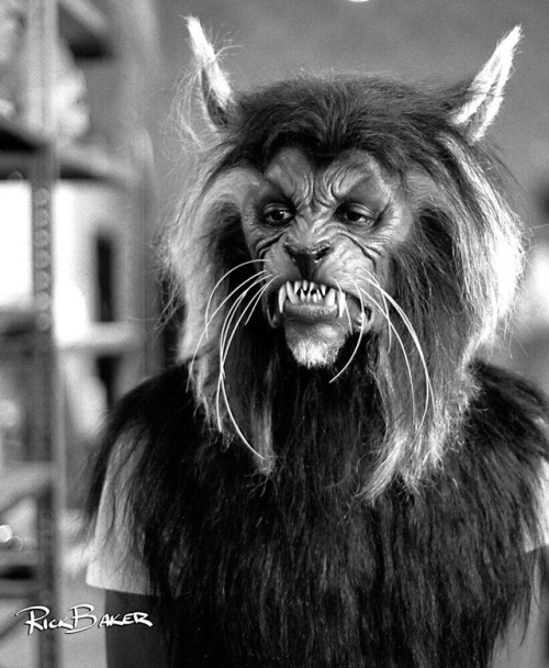 Rick Baker transforms Michael Jackson into a werecat during the production of “Thriller” in 1983.The