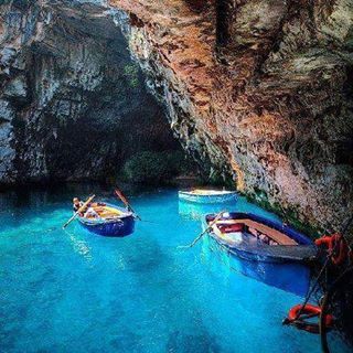 Melissani Cave, or Melissani Lake, also Melisani is a cave located on the island of Kefalonia, north