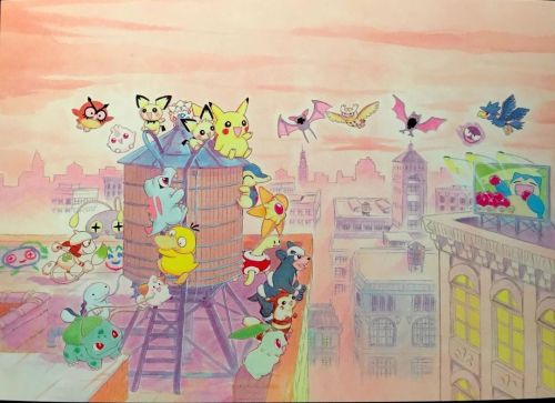 bulbasaur-propaganda:Some lovely artworks by Keiko Fukuyama. I miss this old style of Pokemon!