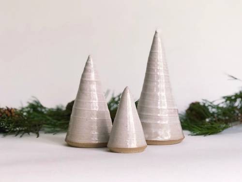 etsyfindoftheday | 12.2.19white ceramic christmas tree set by blancpotteryyou can add an understated