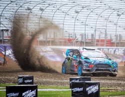 fuckyeahkenblock:  Another great flick by @Roncar from the @GlobalRallyXrace last weekend at Atlanta Motor Speedway.#roostertail 