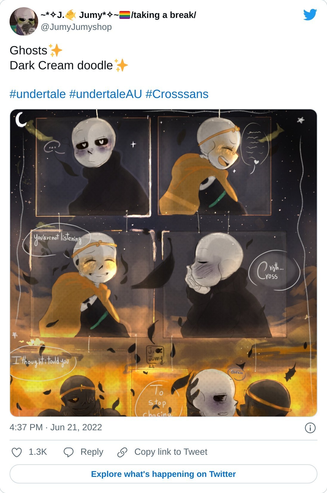 Discover more posts about cross!sans, dreamtale, dark cream, nightmare!sans,  undertale, dream, and dream!sans.