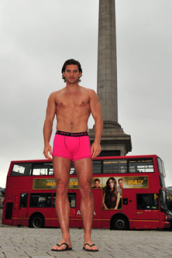 Thecelebarchive:  Jeff Banks Launched His Pink Pants In Front Of Nelson’s Column,