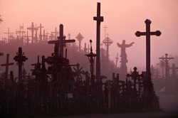 ominousplaces:  Hill of crosses, by Amos Chapple. 