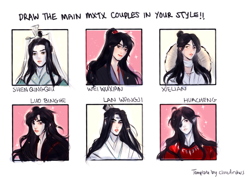 Mxtx couples in my style!Template from cloudraws on twitter!