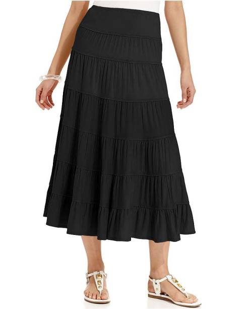 Style&amp;co. Petite Skirt, Tiered MaxiYou&rsquo;ll love these Skirts. Promise!