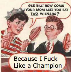 misterjakes:   unclefloyd:  tfw = two fucking weiners  