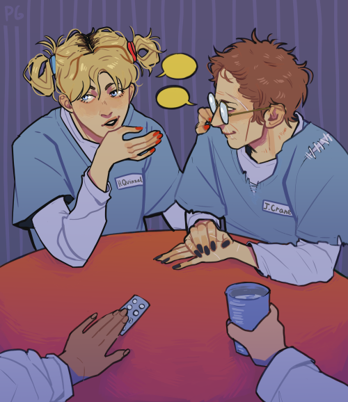 Harley And Jonathan Gossiping About The Arkham Staff For @orcapologist
