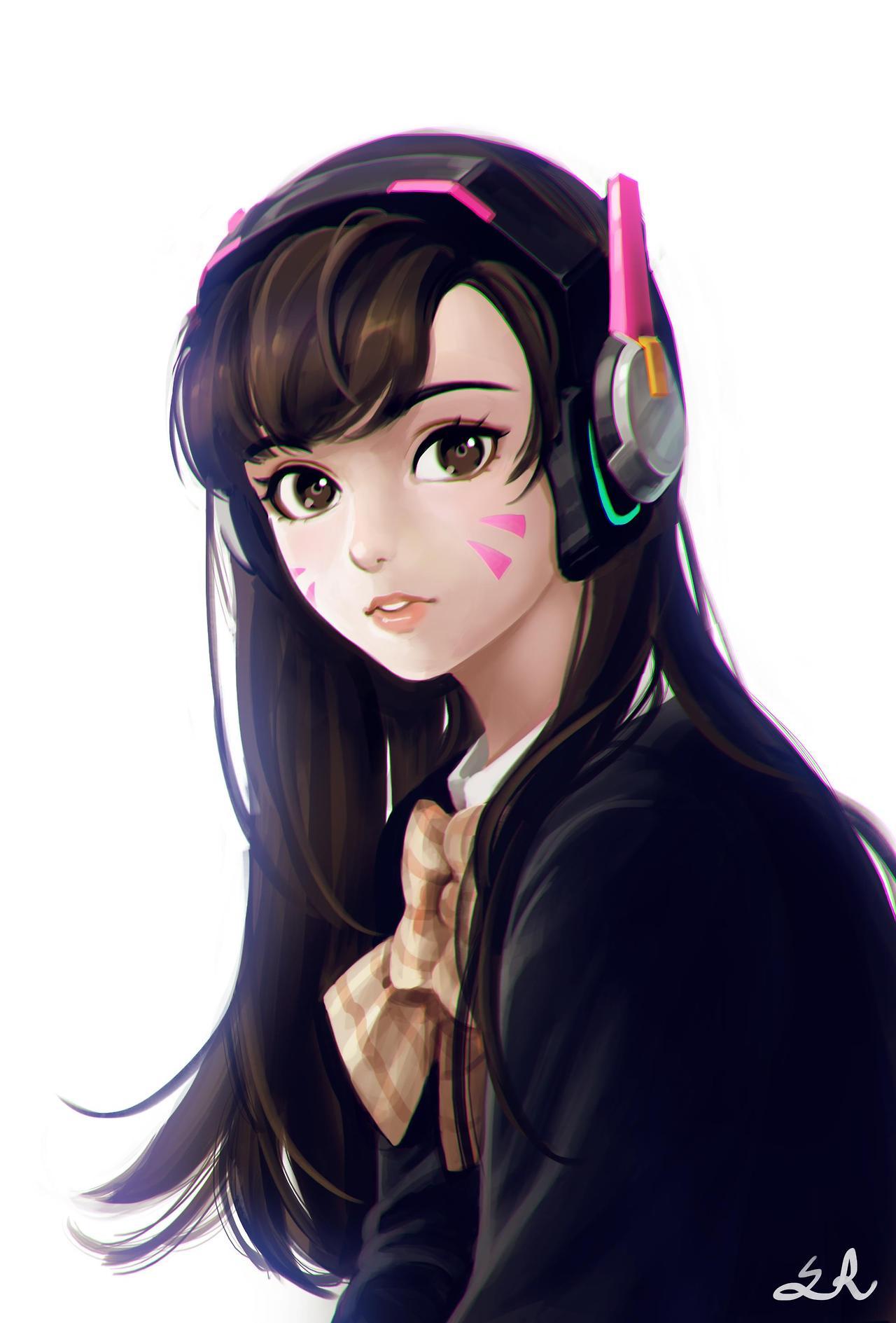 moehi:  制服 D.VA [School Uniform D.VA]