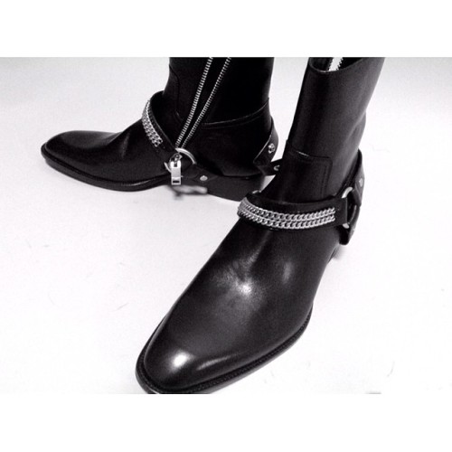 thedenimbar:  #saintlaurentparis chain boots size 40 41 ask now #thedenimbar (at we ship worldwide with tracking) 