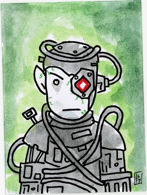 startrekscribbles: Borg Sketch Card - 6 of 20You will be assimilated. Resistance is futile.