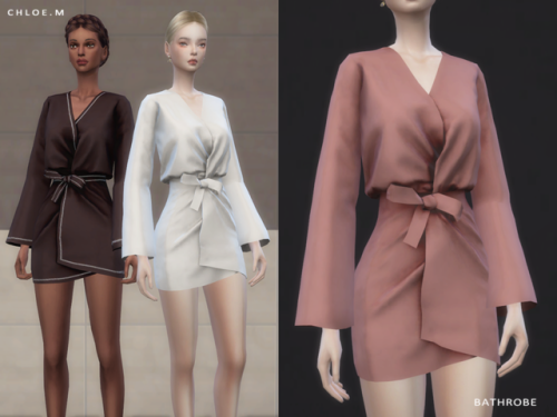 chloem-sims4:  ChloeM-Bathrobe  Created for: The Sims 4 14 colors Hope you like it! Download:TSR