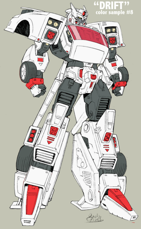 ryallsfiles:  Pretty cool knowing a Transformer that was created by IDW creators Shane McCarthy and Guido Guidi for our All Hail Megatron series got drafted to the big leagues — Drift, the first IDW-created Transformer, appears in today’s Transformers: