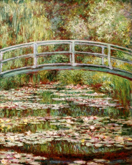 Bridge over a pond of water lilies by Claude Monet, 1899.Le Bassin aux nymphéas de Claude Monet, 189