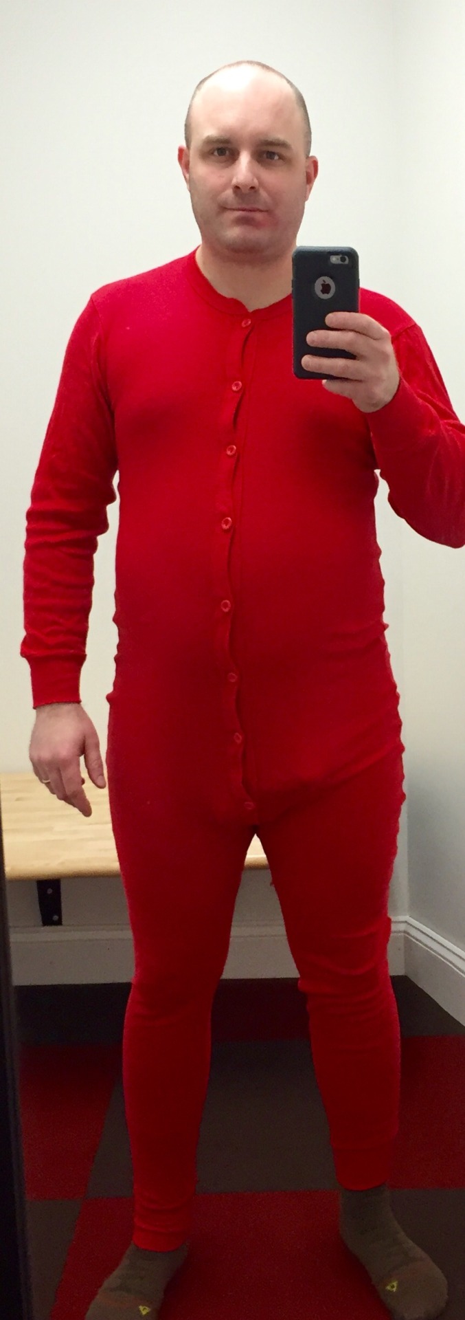 jockcub1983:  A little fun in one of my Union suits 😋 😈🐷😈If you’re