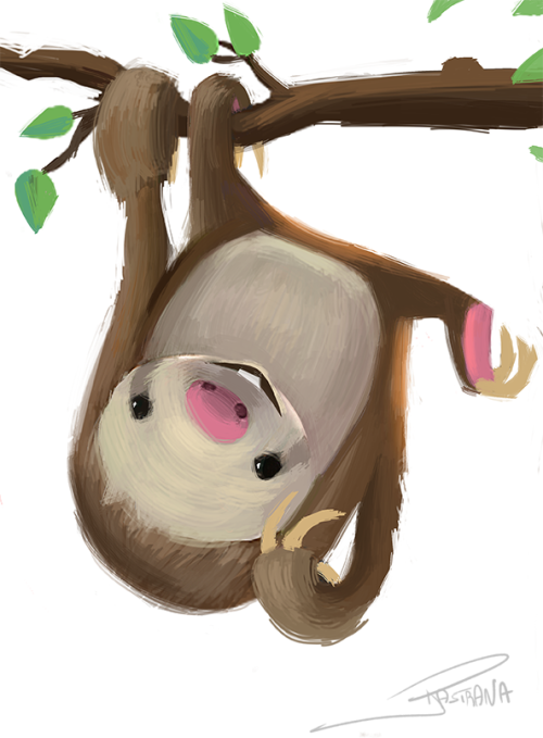 Sloth art on twitter reblogged by sketch dalies.