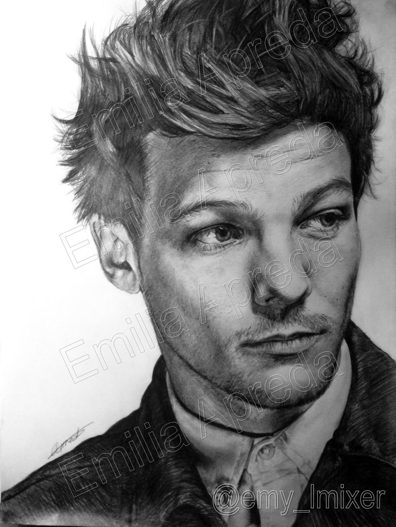 Heather Rooney Art  Colored pencil drawing of Louis Tomlinson