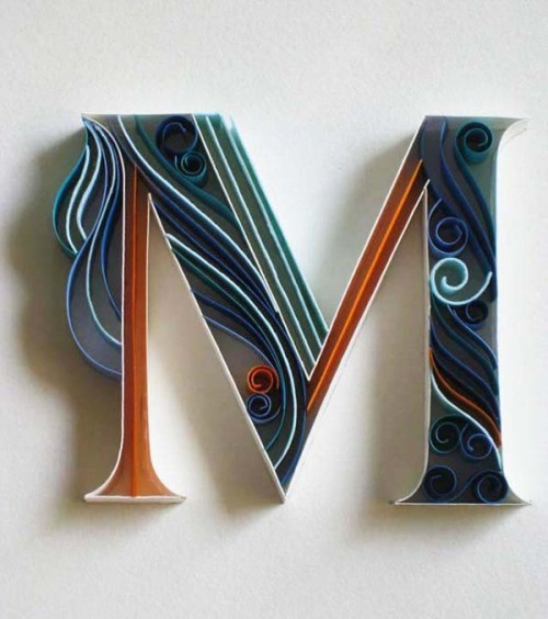 design-is-fine: Sabeena Karnik, paper typography. India. Via Behance