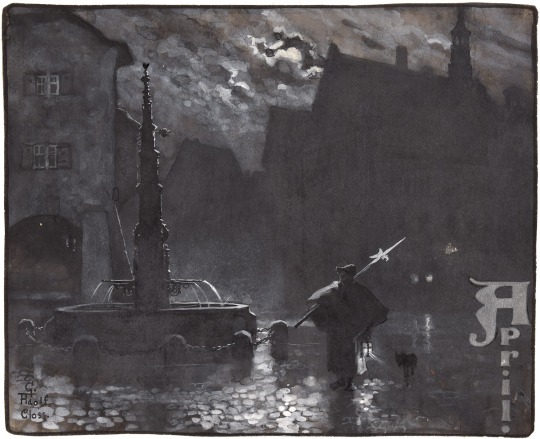 catonhottinroof:  Gustave Adolf Closs (1864 - 1938) Die zwölf Monate. Januar bis Dezember.   