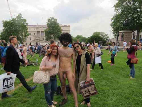 walkingandswinging:  Nude guy in public + big dick = Asian girls CFNM photo-op!