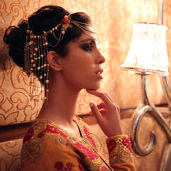 Maccosmetics:  Backstage At Anju Modi, India Couture Week 