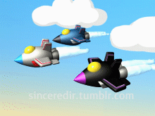 sinceredir:  More fat little jetlings. Someone can not take formation flight seriously.