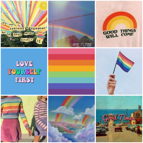 penny-anna:vintage pride flag moodboard (flag by tuskact5)