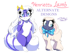 henriettalamb:Alternate designs of Sweet and Henrietta, not going to be in any comic but it was just to try to draw it to calm me down,  I liked how the Adolescence of Utena movie had different designs for Utena and Anthy so I made this. Based off more