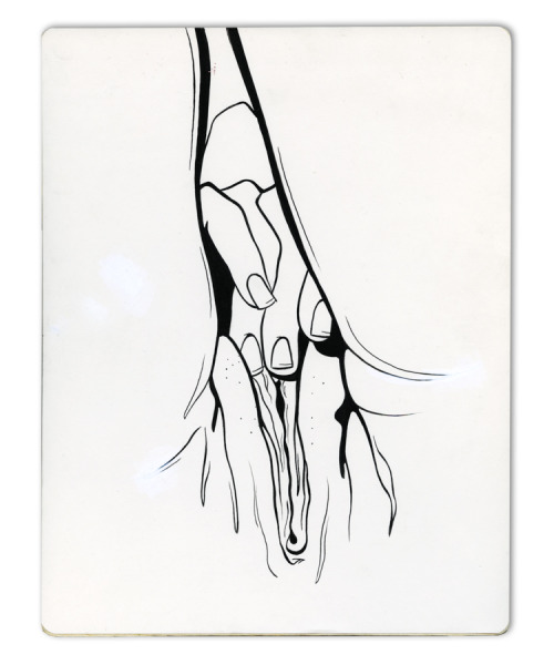 cartyisme:  Acrylic Ink on 8.5 x 11 in. Portfolio Moleskine Paper Mounted to Wood Panel. NSFW. 