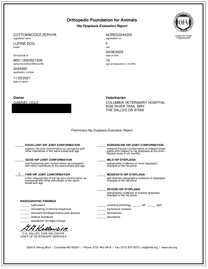 OFA scores are all back for Zephyr now, which allows us to finalize our plans for 2022 :) 