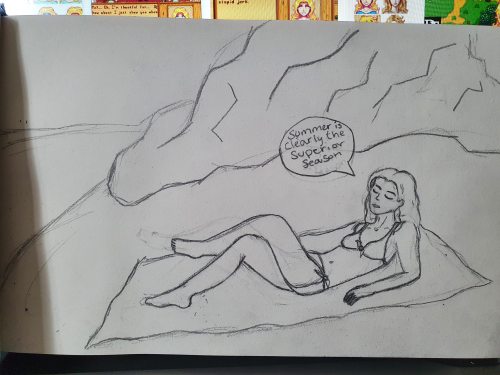 Day 8 of my SDV artober challengePrompt of the day is “Suntanning on the beach” and Haley immediatel