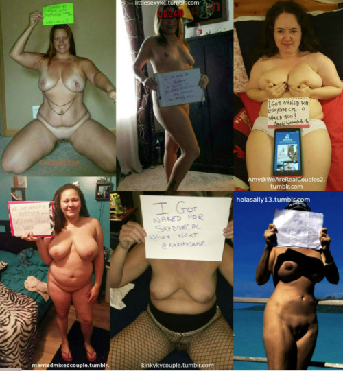 skydivecpl:  WOW!!!!  What a week for the I Got Naked Collage!!  We’ve had three sexy women submit their pictures to be added this week.  This updated version has our friends (who we hope to see in November) jandjsex.tumblr.com.  They have just started