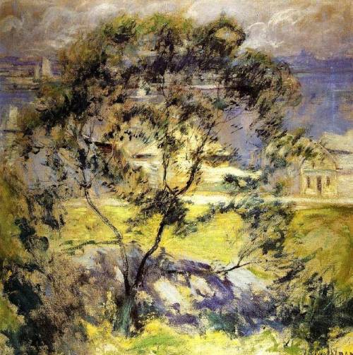 Wild Cherry Tree  -  John Henry Twachtman  c1901Impressionism