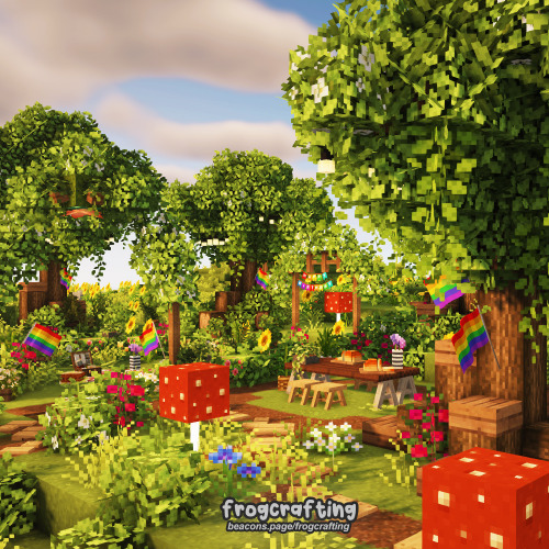 ‍ My twitch chat asked me to build a pride picnic, so I had to comply~ My custom trees are 