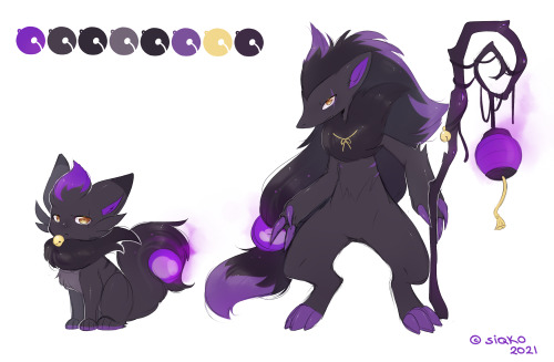 also, a zorua/zoroark design I did a while back and sold, still a big fan of this one