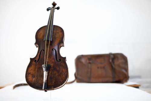 Violin from RMS Titanic. Instrument Belonged To Bandmaster Wallace Hartley