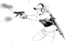 bastard-hive:  Lyren exercises her 2nd Amendment rights and considers foraying into politics. Also groggy morning Lyren.  Second pic is based on this http://cuteshooters.tumblr.com/post/169127546719