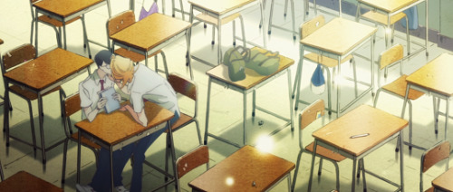 crofesima:  “I finally found someone that I like. Wearing the same uniform and the same shoes. Sitting in the same class, born in the same year.”Doukyuusei (同級生) directed by Shouko Nakamura 
