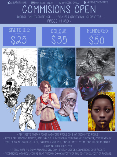 OPEN!! I will be closing these again after the summer!Prices are starting figures, and may go up dep