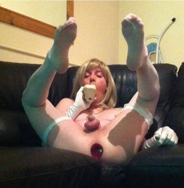 A sissy faggot who likes to be exposed