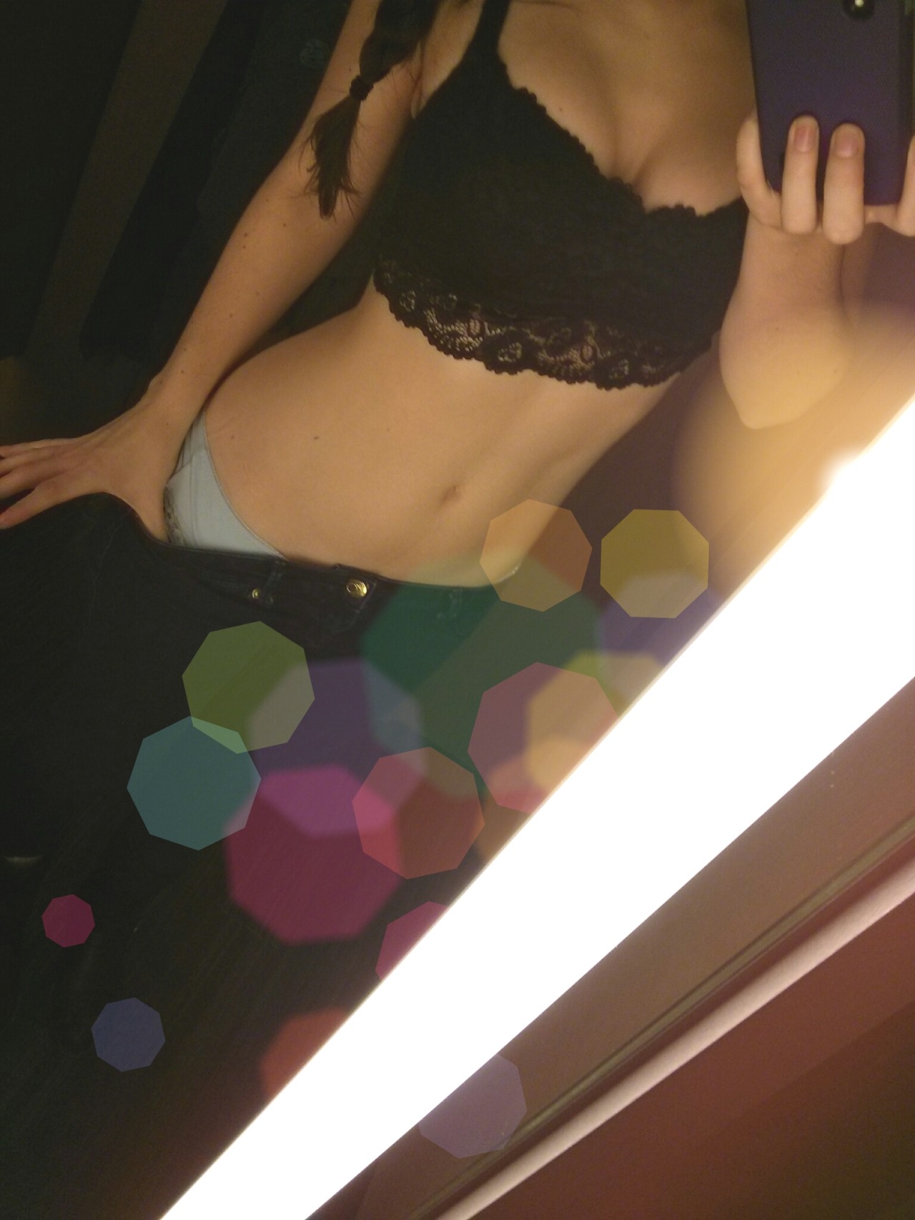 honest-babee:  I took this in a change room today. I bought a new lingerie set and